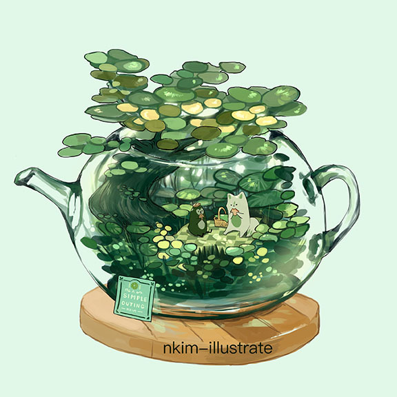 「holding teapot」 illustration images(Latest)
