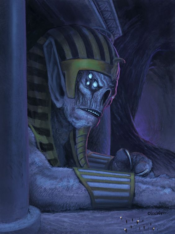 💀Then Nyarlathotep came out of Egypt. He was of the old native blood & looked like a Pharaoh; the fellahin knelt when they saw him. He rose up out of the blackness of twenty-seven centuries & heard messages from places not on this planet 🎨EricLofgren💀#HPLovecraft #Lovecraftian