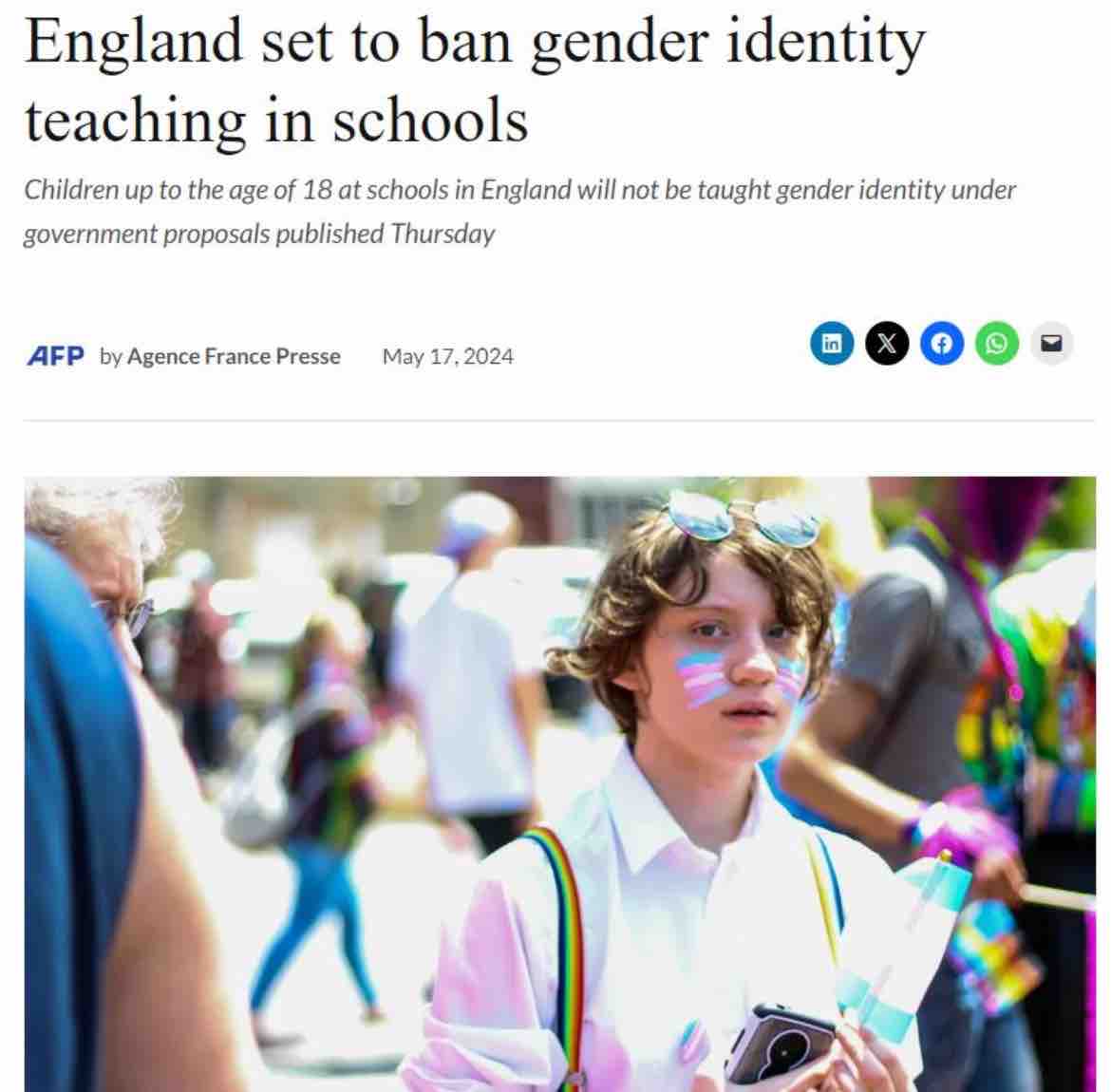 BREAKING: Children at schools in England will no longer be taught gender identity under new government proposals. Countries are beginning to wake up to the harm that this ideology causes children. America should do the same. REPOST if you want to see this in the US! ✋
