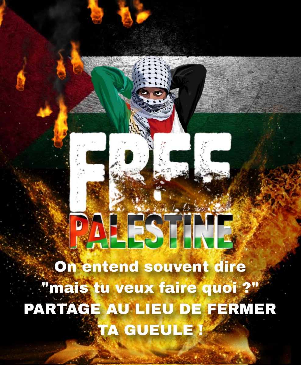 Baretto93's tweet photo. PARTAGEZ pour un pas vers la liberté.
#gaza #palestine #rafah #genocide #free #freepalestine #tahiapalestine #lesilencetue #solidarité #cessezlefeu #boycott #liberté #soutiengaza #stopgenocide #partage #revolution #alleyesonrafah #eyesonrafah https://t.co/ywp4IjbHra