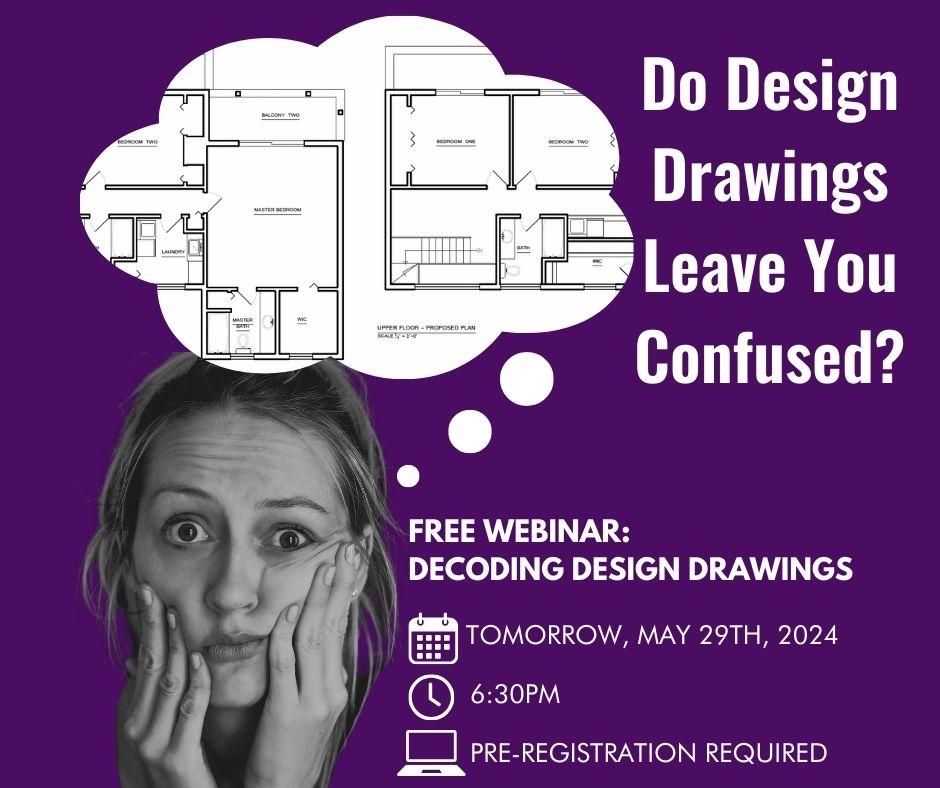 Our next webinar with TQ's Project Relations, Megan, is TOMORROW - May 29th @ 6:30pm!
We'll be giving you expert insight into "Decoding Design Drawings", showing how you can navigate this sometimes technical and often confusing topic.
Registering here:
link.tqconstruction.ca/register