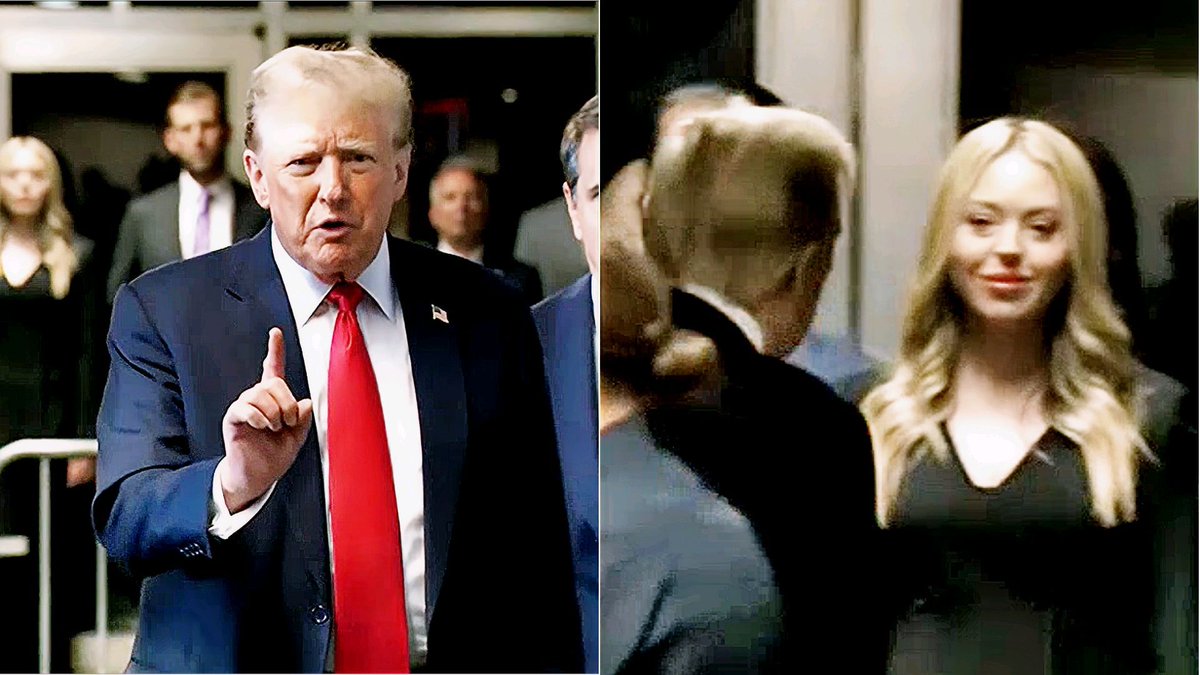 Trump’s Pre-Trial Rant Punctuated By Reporter Shouting ‘Where’s Melania?’ — As Tiffany Trump Looks On bit.ly/3V3S0zF