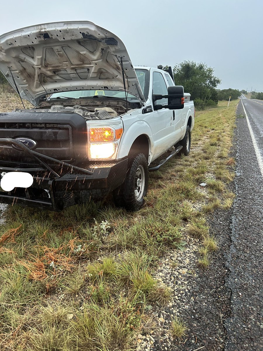 Thank the lord this guy is alright except for some blown fuses and a truck that won’t crank over. Got struck by lightning as we were trying to get away from this extremely prolific lightning producer of a storm.