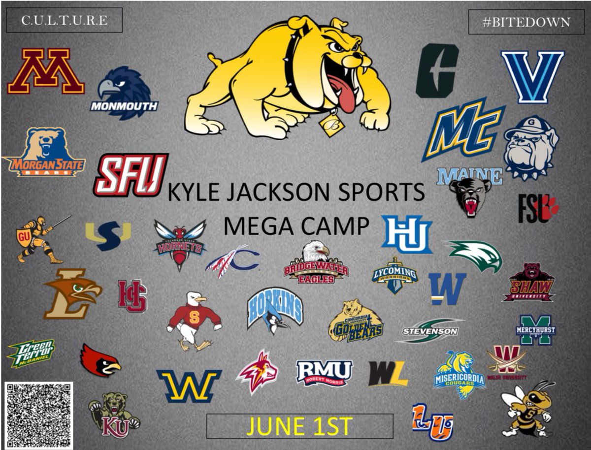 3 more universities have been added to the list today. Session 1  OL/DL./SPEC         7AM Check In       8AM Start Session 2 QB/WR/DB        10AM Check In         11AM Start  Session 3 QB/TE/RB/LB         1PM Check In          2PM Start  campscui.active.com/orgs/KyleJacks…