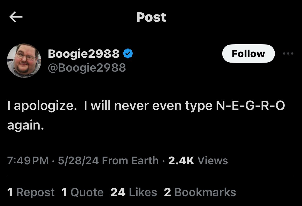 YOUTUBER BOOGIE MOCKING HIS N-WORD APOLOGY? 

What do you think? 🤔