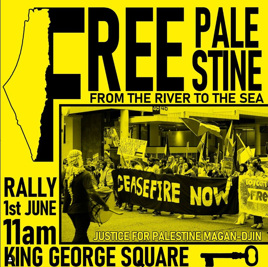 Next rally for Meanjin / Brisbane is this Saturday on June 1st at 11am in King George Square.