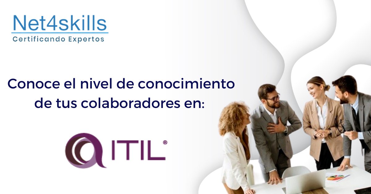 ¡Con Net4skills tus colaboradores conocerán su nivel de conocimientos en ITIL! Descubre con nuestra PRUEBA GRATUITA de ITIL Fundamentos 4 la experiencia que tendrá tu equipo al evaluarse: hubs.la/Q02ys6mv0 💻 Llévalos al siguiente nivel.