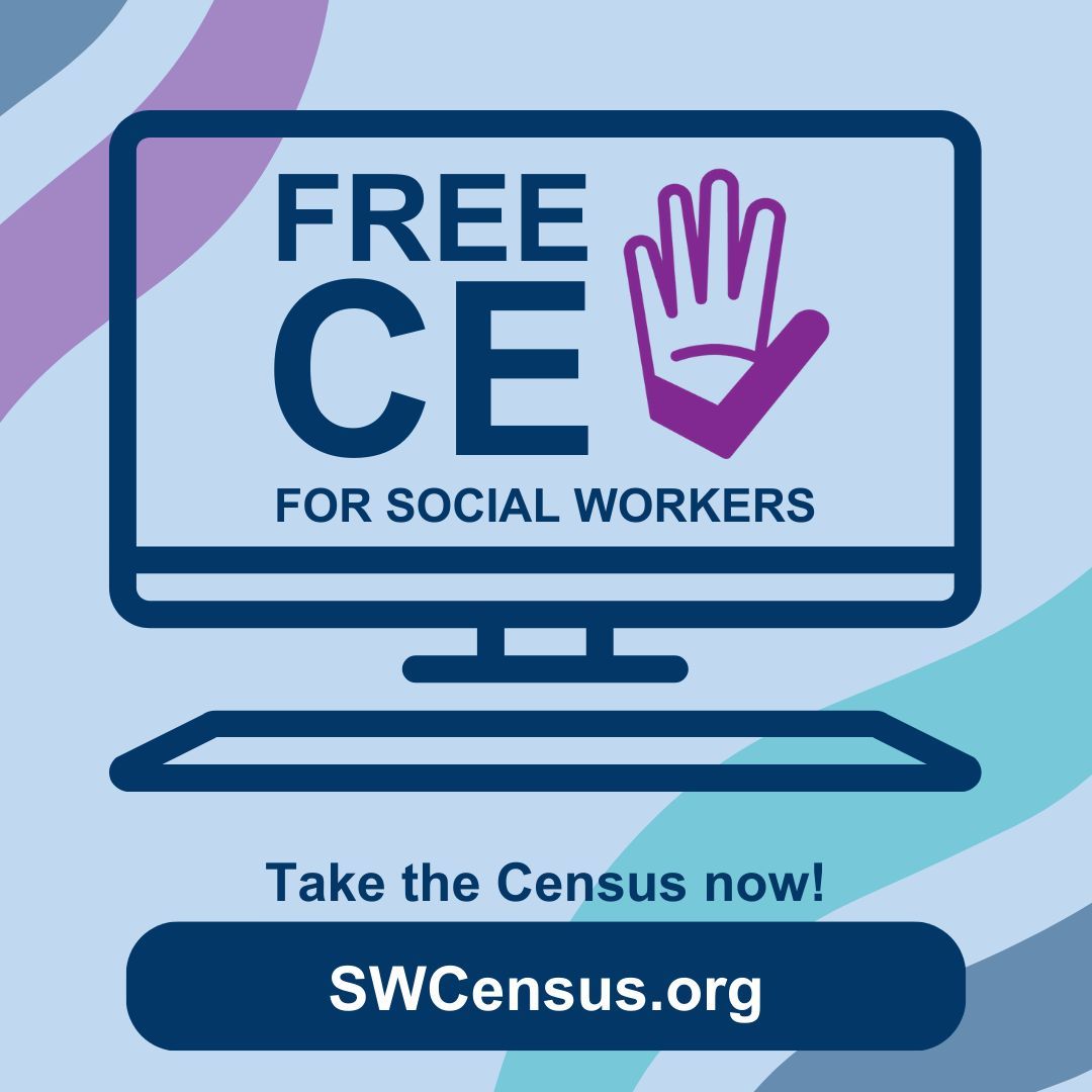 Share your experiences by participating in the #SocialWork Census! Open through 6/30, the Census is an online survey that will build the most inclusive picture to date of who today’s social workers are & what we are doing in our practice. swcensus.org @ASWB #NASW #CSWE