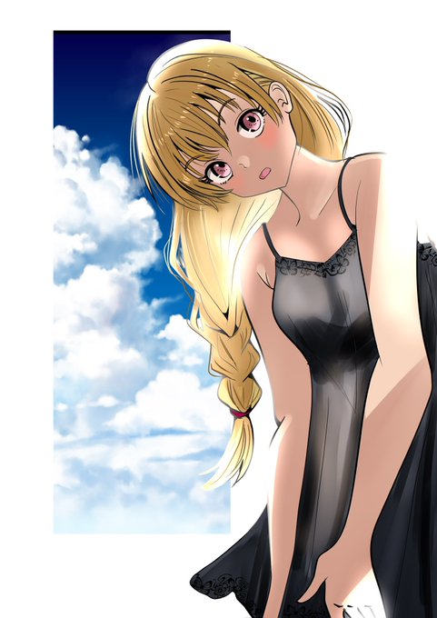 「breasts sleeveless dress」 illustration images(Latest)