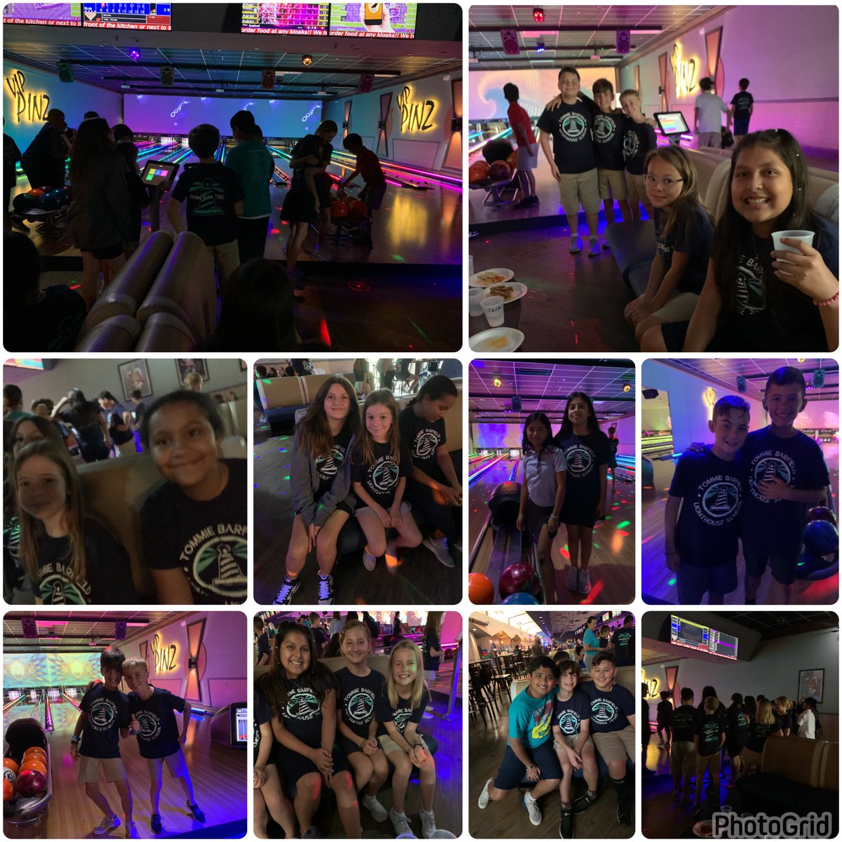 The fifth-grade class had an amazing time at #HeadPinzBowling today! 🎳 What a fantastic way to end our school year together. Thanks to the moms who joined us today! @TommieBarfield #EndOfYear #FieldTripFun