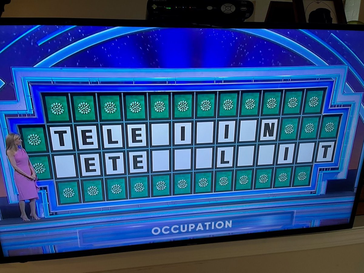 Wheel of Fortune tonight… I think I could handle this one.