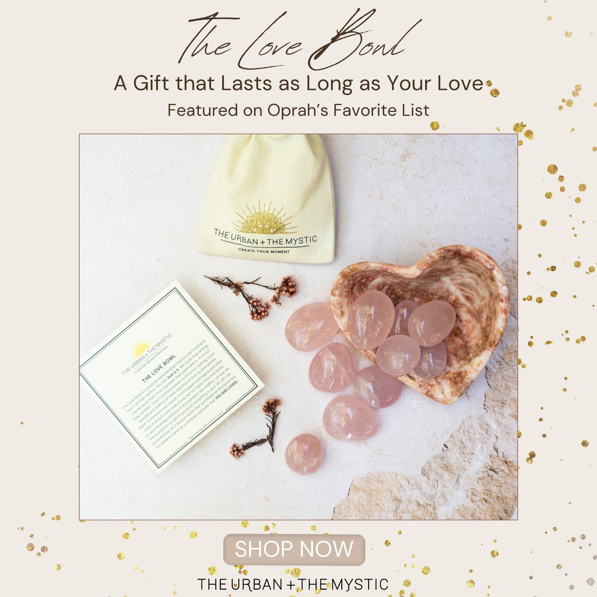 As seen on #OprahsFavoriteThings list, The Urban +The Mystic has a gift that lasts as long as your love! Shop Now at theurbanandthemystic.com #gifts #meditation #reiki #crystalreader #medium #theurban+themystic #courtneyabbiati