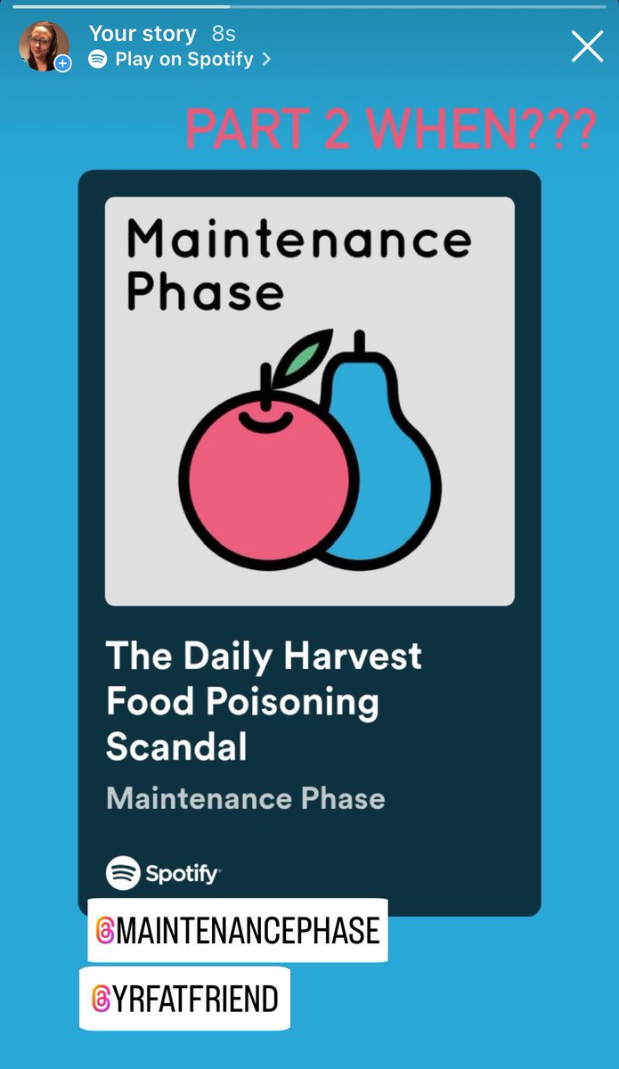 Meredith Wemhoff (@meredithwemhoff) on Twitter photo Part 2 when? The Daily Harvest Food Poisoning <a href="/MaintenancePod/">Maintenance Phase</a> @RottenInDenmark <a href="/yrfatfriend/">Aubrey Gordon isnβt here</a> Part 2 when? The Daily Harvest Food Poisoning <a href="/MaintenancePod/">Maintenance Phase</a> @RottenInDenmark <a href="/yrfatfriend/">Aubrey Gordon isnβt here</a>