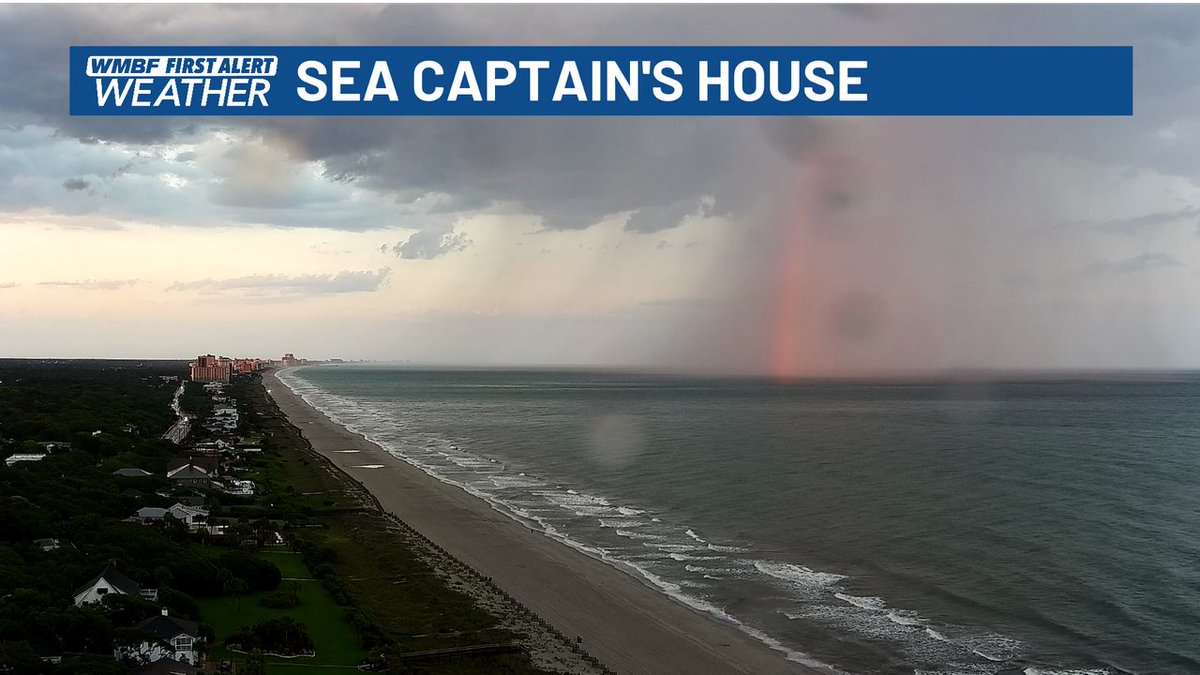 One tiny shower is all it takes to create a great rainbow. What a view right now. #SCwx @WMBFnews