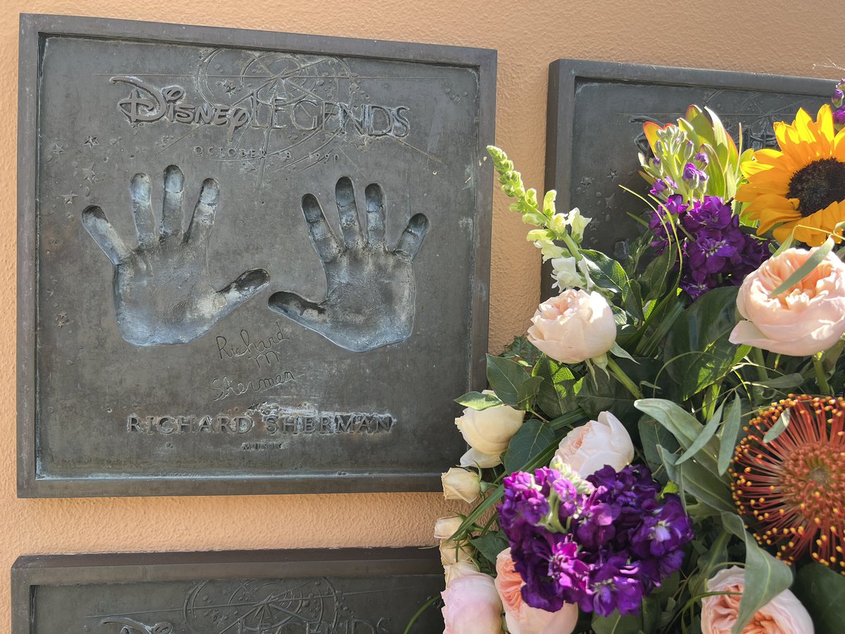 At the Disney Studios today. We love you Richard Sherman.