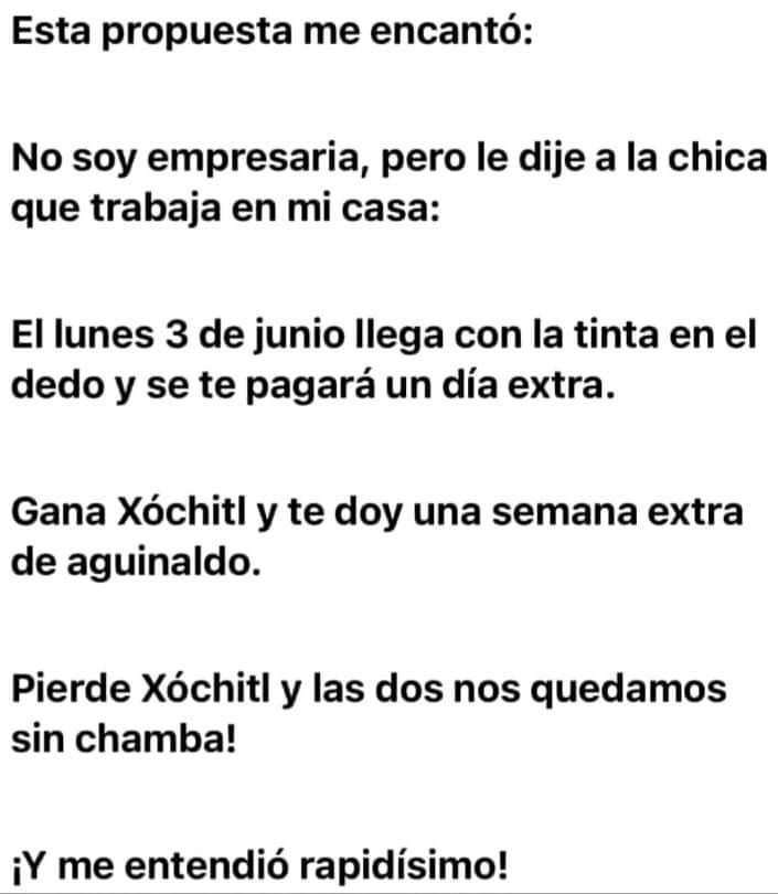 ¡Motivemos el voto!

#InundemosLasUrnas
#XochitlGálvezPresidenta