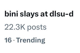 Another official tagline from yesterday’s ganap is still trending blooms! Grabe naman talaga. Good morning indeed! 😮‍💨🫶🏻

BINI SLAYS AT DLSU-D

#BINI_SOLFest2024
#BINI @BINI_ph