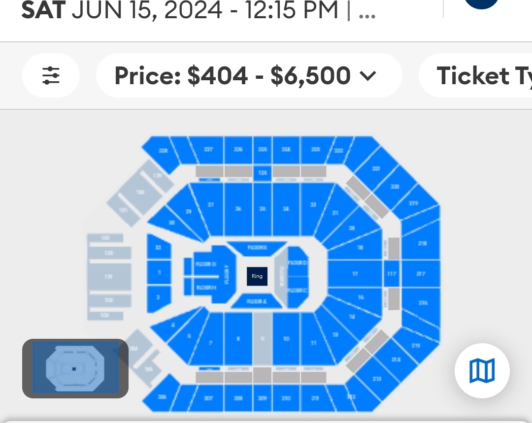 Chris120778's tweet photo. Upper corners are now available on AXS.
100 balcony bleachers are yet to be released.
#TankGhost
#PBConPrimePPV
#MGMGrandGardenArena https://t.co/Pn5hyWhOvq