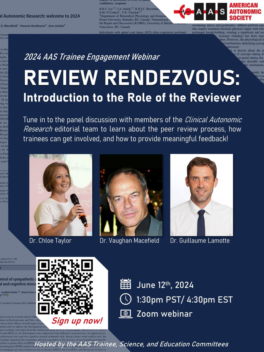 📢Calling all AAS trainees! Join us for "Review Rendezvous: Introduction to the Role of the Reviewer" 🌟Learn the essentials of peer review and boost your academic skills. Register by June 7th and see email for details! 📝#AcademicTraining #Webinar