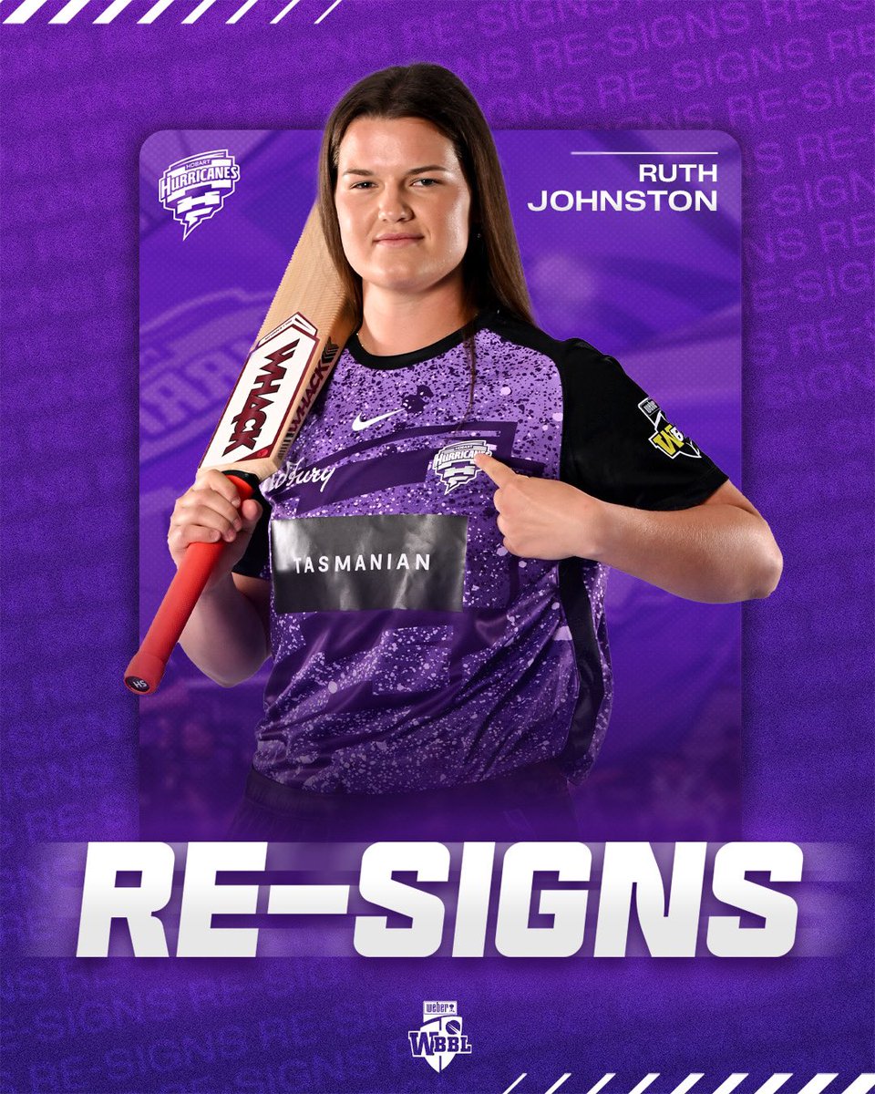 Ruth re-signs 🖊️ The Hurricanes have locked in all-rounder Ruth Johnston for another two seasons!