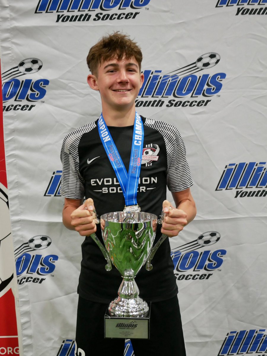 Congratulations to @Evolution_SC14 Boys 07 team for winning @ILYOUTHSOCCER President's Cup tournament! Brian had a total of 4 goals and 3 assists in the semi-final and final games. Great work boys!!