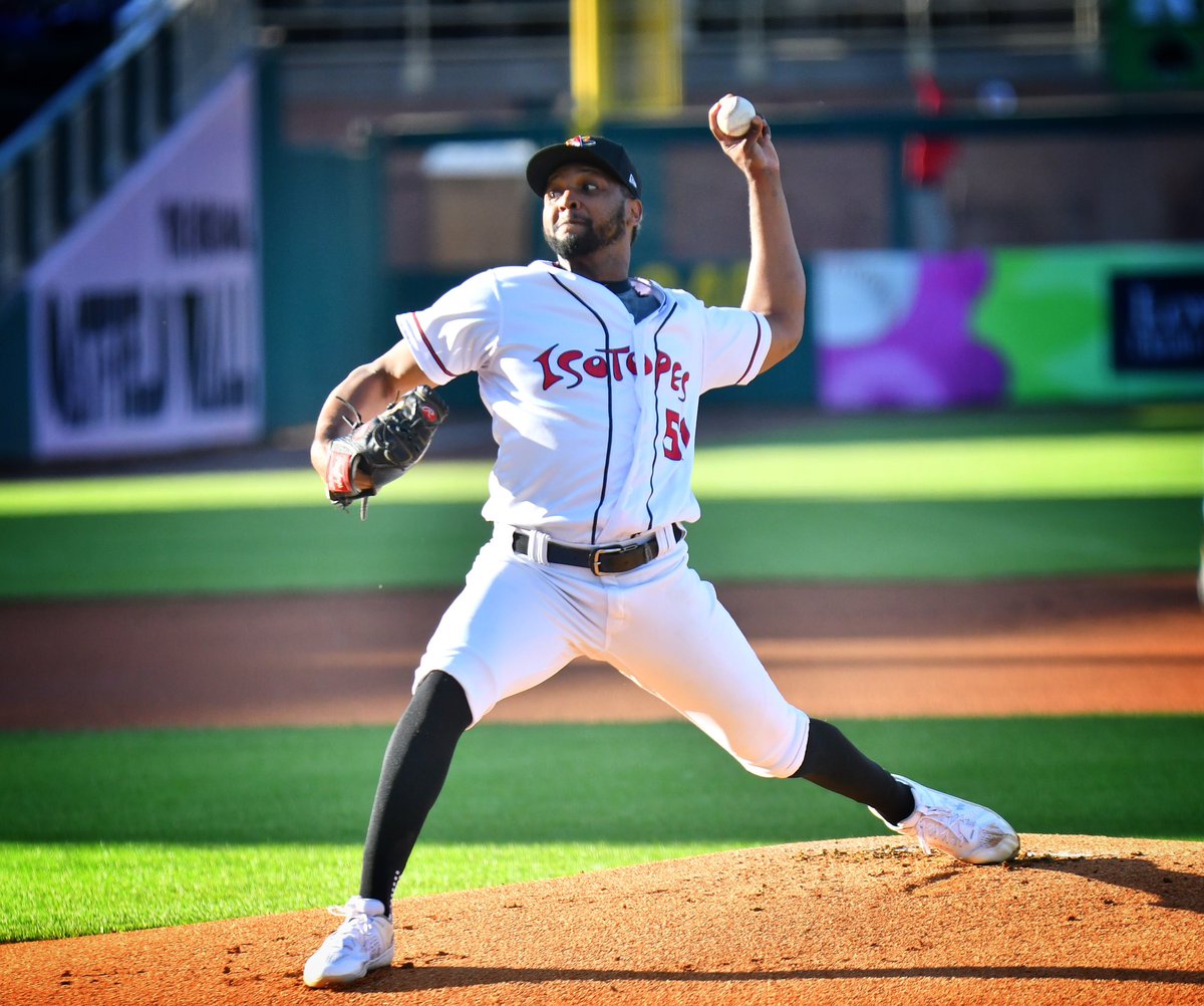 Juan Hillman retires the side in order to begin his Isotopes Park debut!