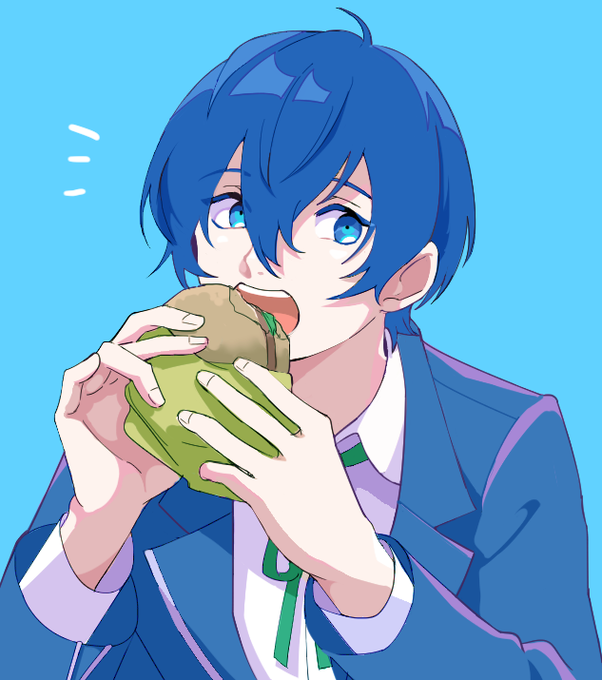 「eating school uniform」 illustration images(Latest)