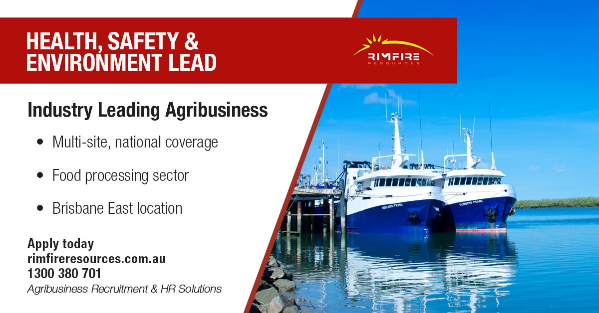 As the HSE Lead at one of Australia's largest privately owned fishing companies, you will get the opportunity to utilise the full range of your skills.

Apply today: adr.to/qlgeiai

#fishing #hse #agriculture #agribusiness #agjobs #rimfireresources