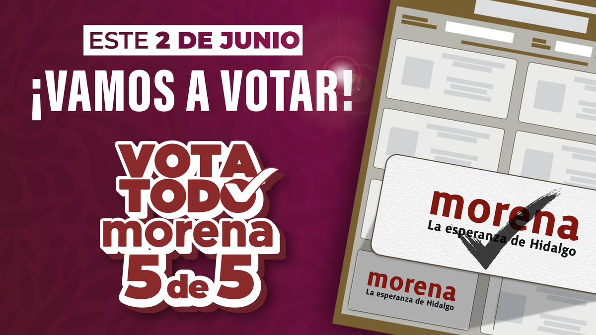 Hidalguenses, estamos a pocos días de volver a hacer historia. ¡Vota masivo a Morena! Busca tu casilla aquí: ubicatucasilla.ine.mx #SimeySenadora