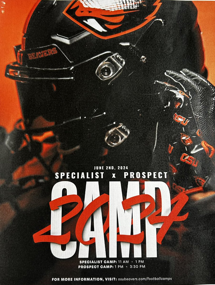 Exited to be attending the <a href="/THENWSHOWCASE/">Northwest Showcase</a> and the <a href="/BeaverFootball/">Oregon State Football</a> camps this weekend! Can’t wait to compete against good players and put myself and my school <a href="/GoOlympians/">Sprague Football</a> out there.