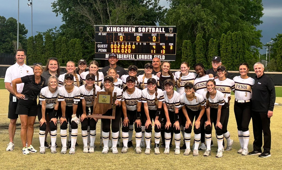 SOFTBALL REGIONAL: Penn 11, St. Joseph 4. Final.

Kingsmen win Regional !!!! Penn advances to semi-state !!!!!

Aubrey Zachary (W) 4 IP, 2 R, 2 H, 4 K

Olivia Signorino 4 IP, 2 R, 2 H, 5 K

Hits: Izzi Hanna 4

2B: Logan Rumble, Peyton Dwigans, Izzi Hanna.