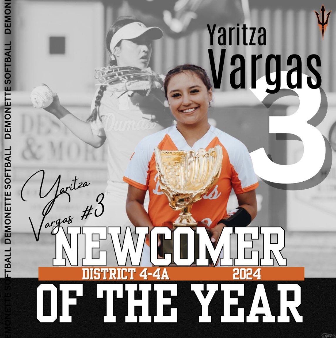 4-4A Newcomer of the Year!!!! Freshman, Yari Vargas 🔱