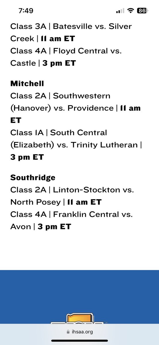 Early morning on Saturday Viking fans! We will be the 10 am CENTRAL TIME game at Southridge against Linton.