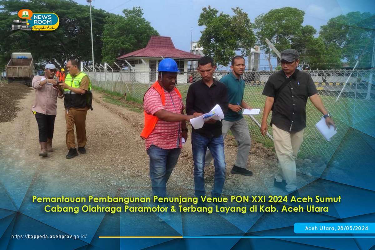 bappedaceh_prov's tweet photo. Bappeda Aceh didampingi oleh Tim P2K dan juga Panitia Venue PON XXI 2024 Aceh Sumut mengunjungi lokasi pengerjaan pemeliharaan jalan lingkungan komplek Detasemen TNI AU Malikussaleh Aceh Utara. Pembangunan ini sebagai penunjang Venue PON XXI pada Cabor Paramotor &amp; Terbang Layang. https://t.co/2VgHJU0DYa
