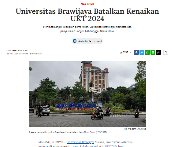 rgantas's tweet photo. Bbrp tahun terakhir nyaris ga ad kemenangan di satu pun kampus lawan kuliah mahal. Tauny UKT ngelompat aj terus

Tp, pembatalan yg tjd skrg memberi sebuah tanda. Bahwa kt harus berenti melokalisir isu ini sebatas di masing-masing kampus. Karna masalah pendidikan mahal it nasional https://t.co/VDz4H6Xh4x
