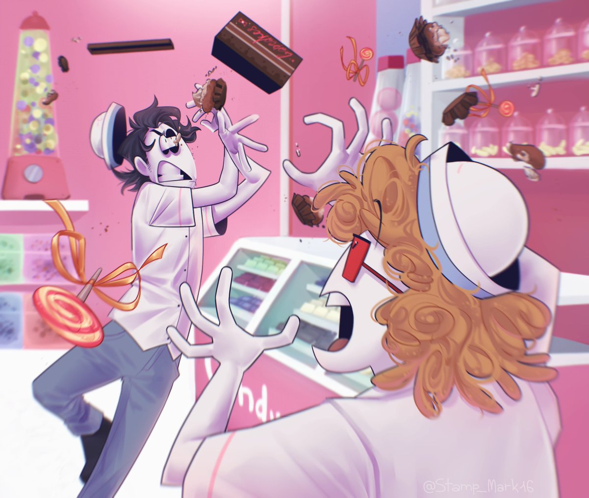 Stamp_Mark16's tweet photo. Guys are having a bad day 🥱

#spookymonth #spookymonthfanart 
#spookymonthKevin #spookymonthRadford https://t.co/OChPONxnP6