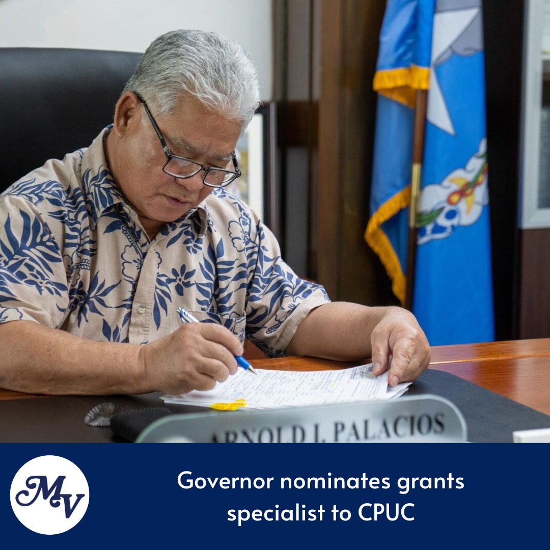 GOVERNOR Arnold I. Palacios has nominated Office of Grants Management-State Clearinghouse grants specialist Bruce M. Camacho to the Commonwealth Public Utilities Commission.

mvariety.com/news/local/gov…