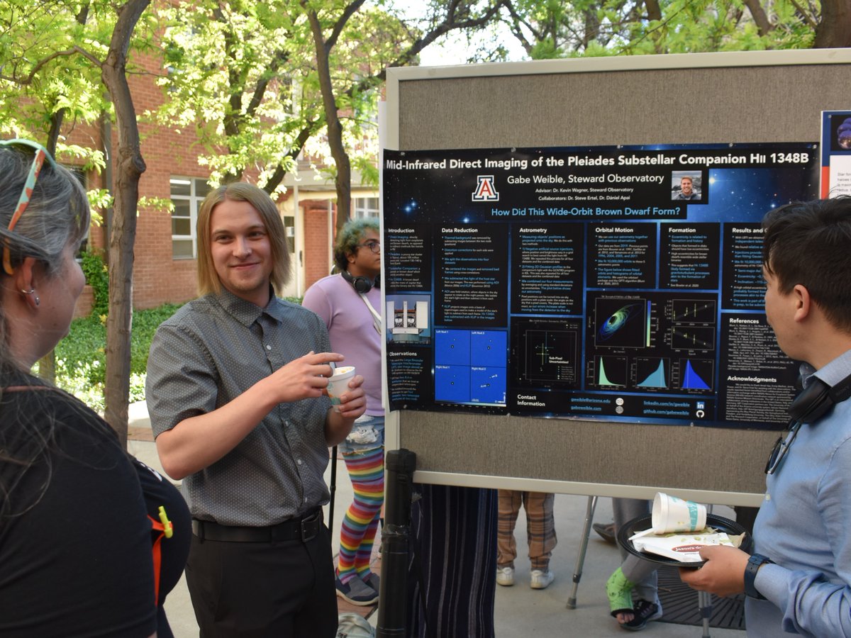 Steward Observatory, University of Arizona (@stewardastro) on Twitter photo Our undergraduate students conduct leading research across many fields in astronomy, from the study of exoplanets to galaxies forming 13 billion years ago! During UA's undergraduate research week, 12 students presented at our Astronomy Undergrad Research Symposium. Our undergraduate students conduct leading research across many fields in astronomy, from the study of exoplanets to galaxies forming 13 billion years ago! During UA's undergraduate research week, 12 students presented at our Astronomy Undergrad Research Symposium.