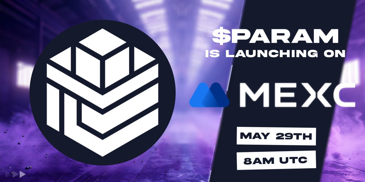 We're excited to announce our next confirmed $PARAM exchange listing partner @MEXC_Official🤝 🗓️May 29th, 8 AM UTC
