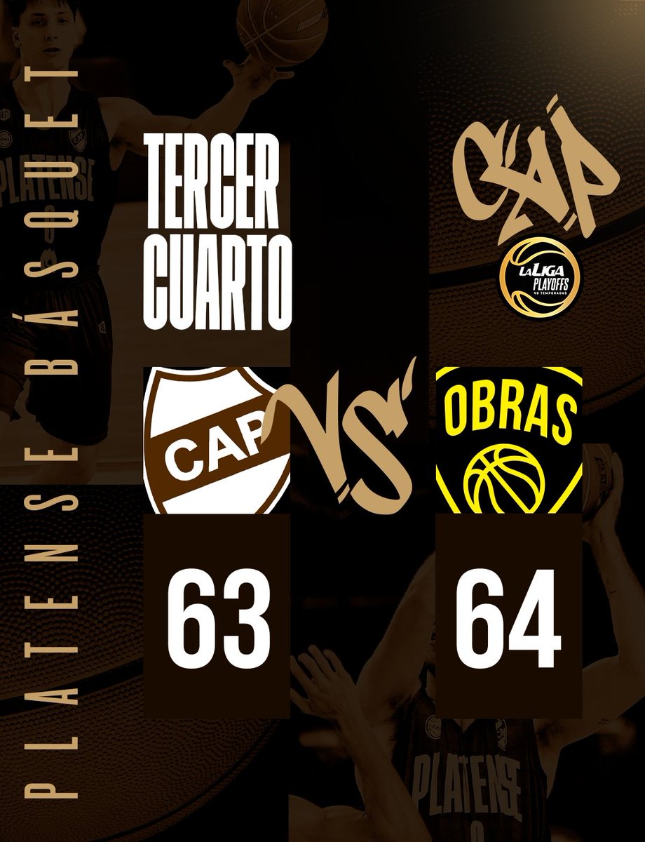 🏀#PlayoffsLaLiga40🔛⏱️ #Final2C 📌 Otro gran cuarto lleno de idas y vueltas. #Platense tiene que ajustar atrás. 📊 Eric Flor: 20 pts, 5 reb y 2 as. 📊 Facundo Vázquez: 12 pts, 2 reb y 4 as. #VamosCalamares🦑