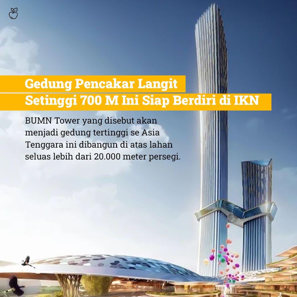 BUMN tower akan dibangun di IKN Nusantara. Gedung BUMN Tower ini sendiri didesain setinggi 700Meter diatas lagan seluas lebih dari 20.000m². Daan gedung ini akan jadi gedung tertinggi di Asia. Dajjal Fortuner LINK GACOR Jam 3 Tapera Barca Nimas Yati Gita Pagii