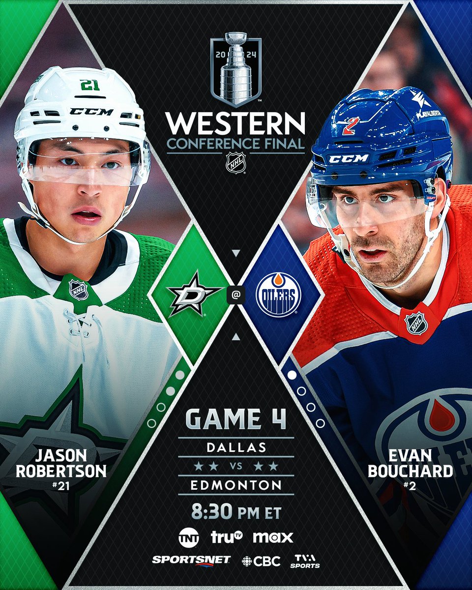 The @EdmontonOilers will look to even their series at two apiece before it shifts back to Texas, while the @DallasStars aim to head home with a 3-1 series lead and a chance to advance to the #StanleyCup Final. #NHLStats: media.nhl.com/public/news/18…
