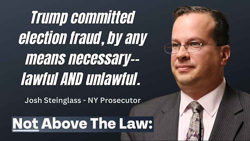 Trump's current trial in New York is about election interference and a criminal cover-up. The case is about protecting our democracy for generations to come. #NoOneIsAboveTheLaw