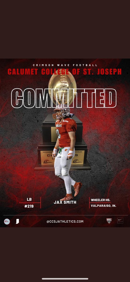 I’m happy to announce my commitment to Calumet College of st Joseph. Thank you for everyone that helped me along the way. Special thanks to @CoachZackJ74 and Coach Novak for believing in me!