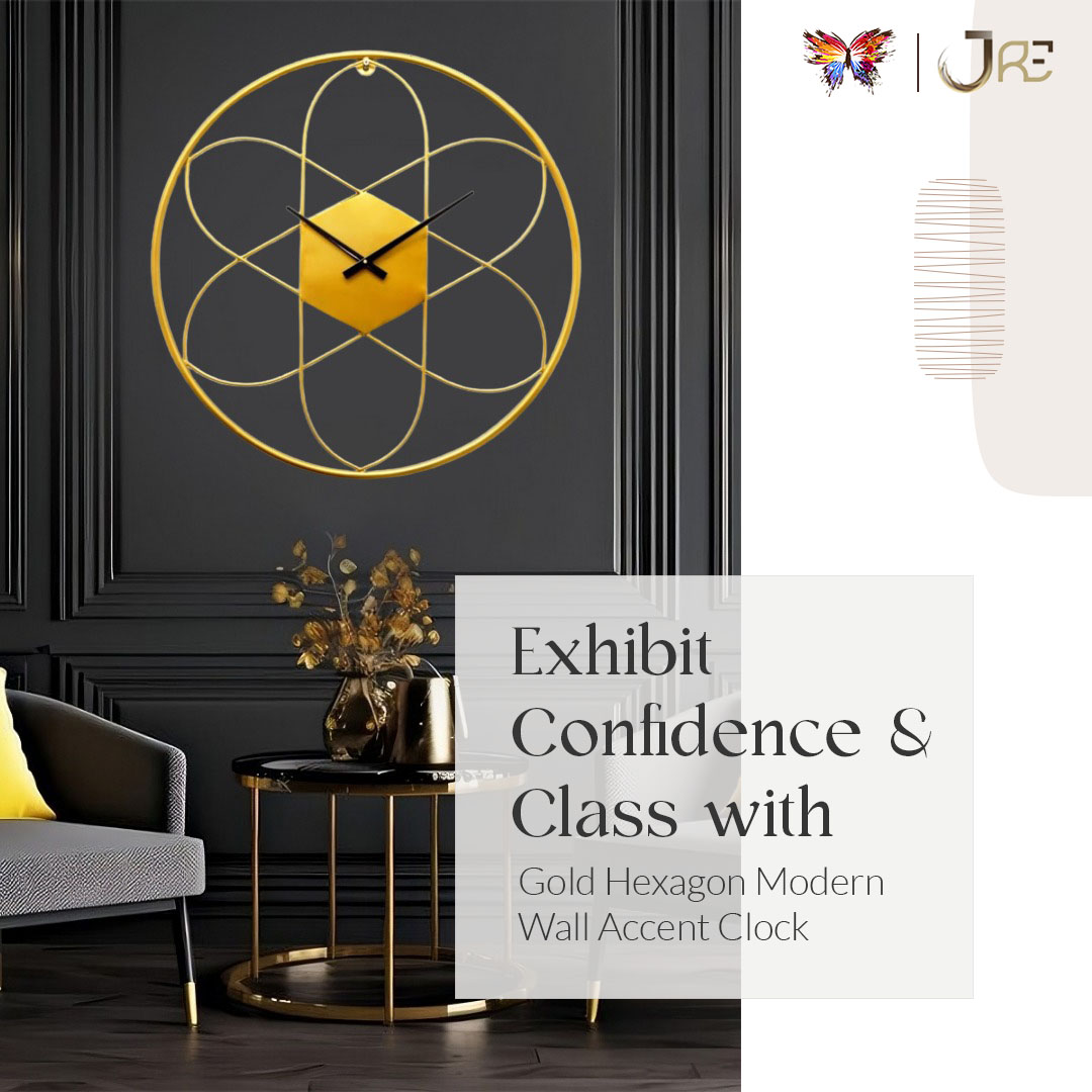 Introducing JRE’s Luxury Designer Gold Modern Wall Accent Decorative Clock.
#WallClock #TimelessDecor #Clocks #bedroomdecor #artisticwallclock #minimalisthome #minimalhouse #minimalistclock #luxuryclocks #designerclock #largewallclock #livingroomdecor #luxuryhomes #homedècorideas