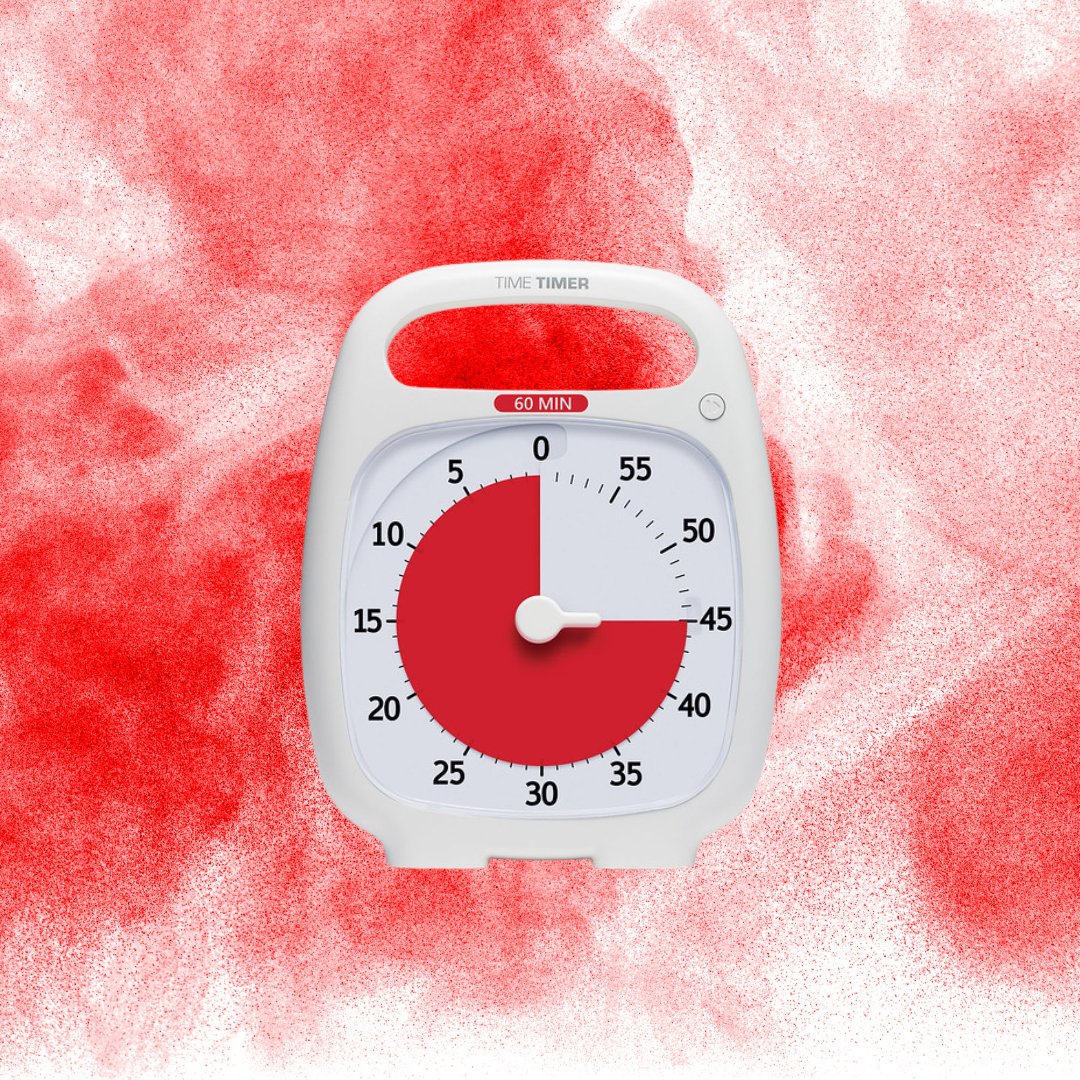 TimeTimer's tweet photo. Help your child manage time better! ⏰ Kids with #dyscalculia often struggle to track time. Talk about these challenges and set up systems to help. Use cell phone reminders & visual timers (like the #TimeTimer), & allow frequent breaks during homework. #parents https://t.co/2PjpVfncJC