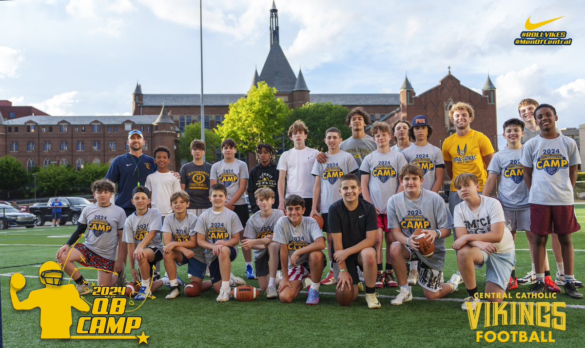 Awesome night of throwing the 🏈 at @PCC_FOOTBALL ‼️ Thanks to all the campers and their families for coming to see us at our Quarterback Camp! Can’t wait to see you guys again at our Youth Camp! #RollVikes #MenofCentral