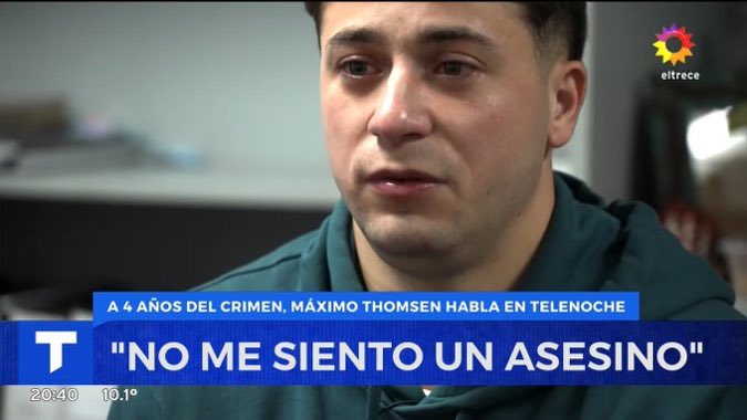 No thomsen no solo sos un asesino, sos una lacra humana que salio en patota a matar a un pibe por volcar una gota de speed en tu camisa y después te fuiste a comer una hamburguesa diciendo “caduco” en el grupo de tus amigos, sos un hijo de re mil puta.