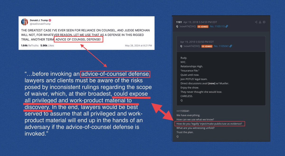 Wonder if using an ‘ADVICE OF COUNSEL DEFENSE!’ helps with the issue of “How do you ‘legally’ inject/make public/use as evidence?”