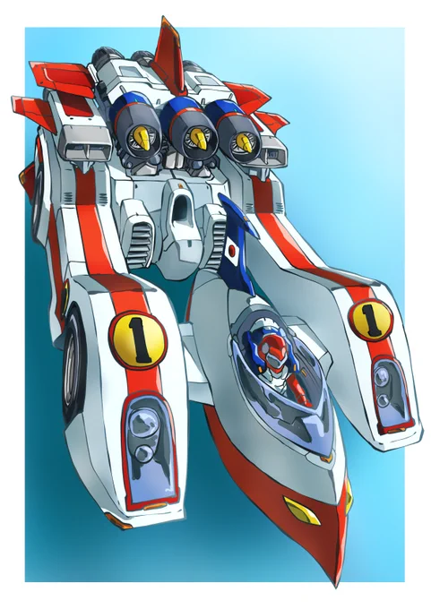 頭空っぽラクガキ751「マシンハヤブサ」から「マシンハヤブサ+ハヤブサV3エンジン」なんか唐突に描きたくなってしまった。この作品でV3エンジン登場回が好きだった。バンダイさん、マッハ号だけでなくこちらの超合金も出してくれないかなあ?あと、けっこう描くの難しいなハヤブサ号 